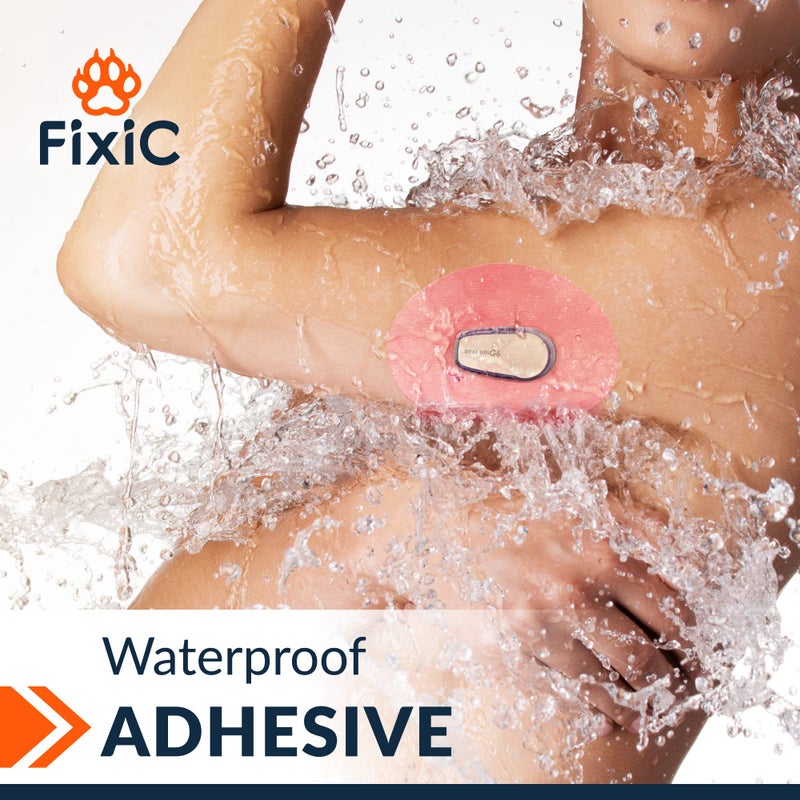 FixiC â€“ Adhesive Patches for G6 â€“ 25 Pack Premium Waterproof Adhesive Patches â€“ Pre-Cut Back Paper â€“ Adhesive Patch for G6 â€“ Long Fixation! (Pink) - Image 4
